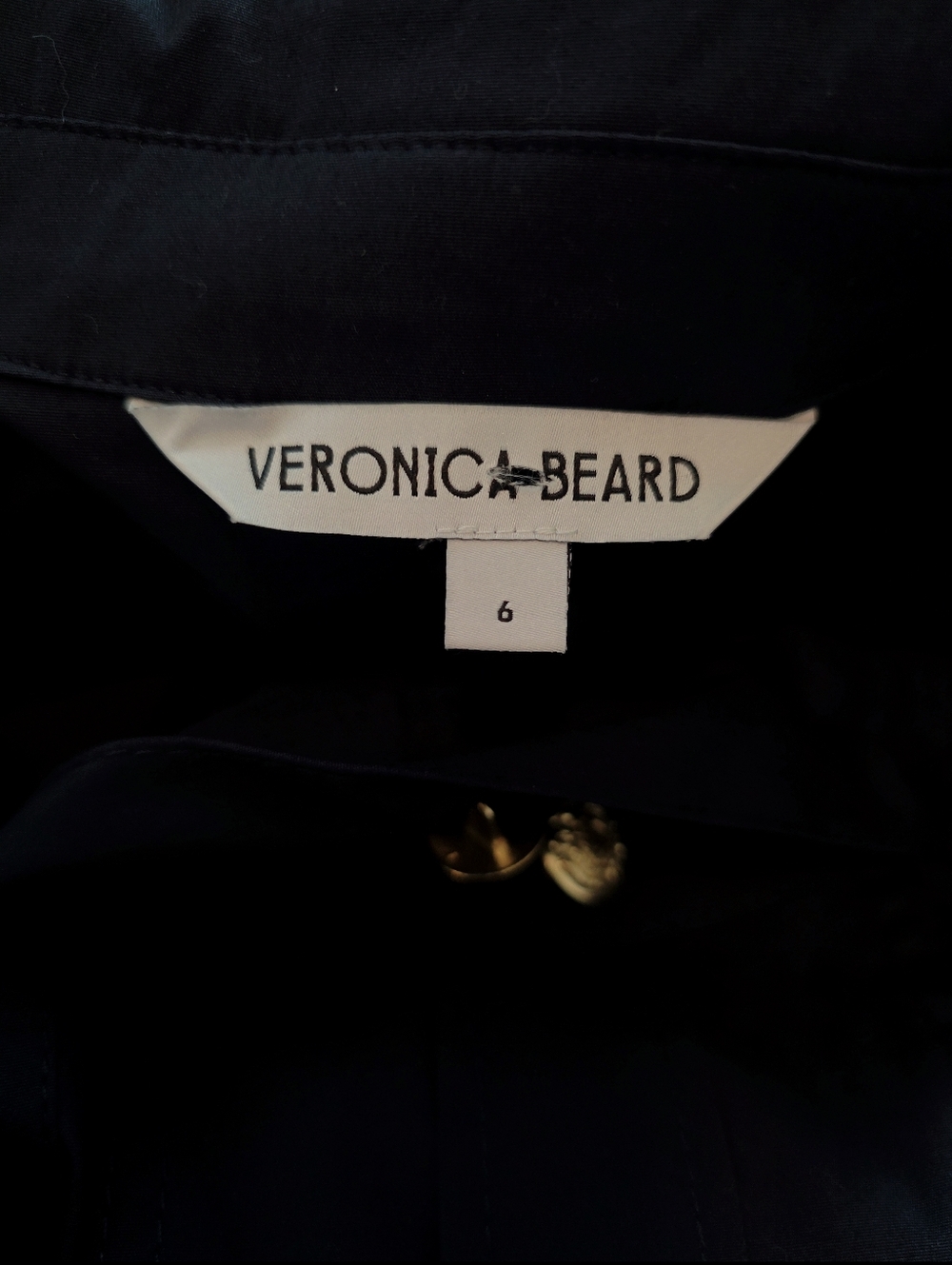 Veronica Beard Lucca Navy Blue Cargo Cotton Shift Dress Size US 6 - Picture 12 of 13